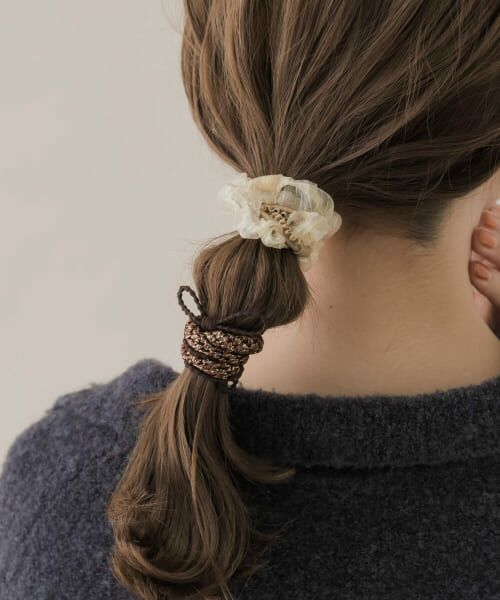 ＊＊SMELLY / スメリー ヘアゴム・シュシュ | シアーゴムセット（BEG）