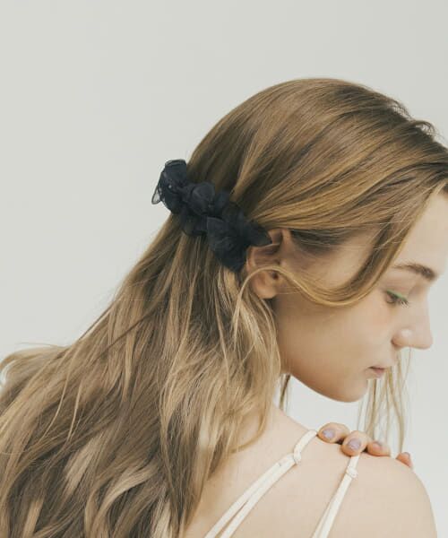 ＊＊SMELLY / スメリー カチューシャ・カチューム・その他 | シアーフリルバックピン（BLK）