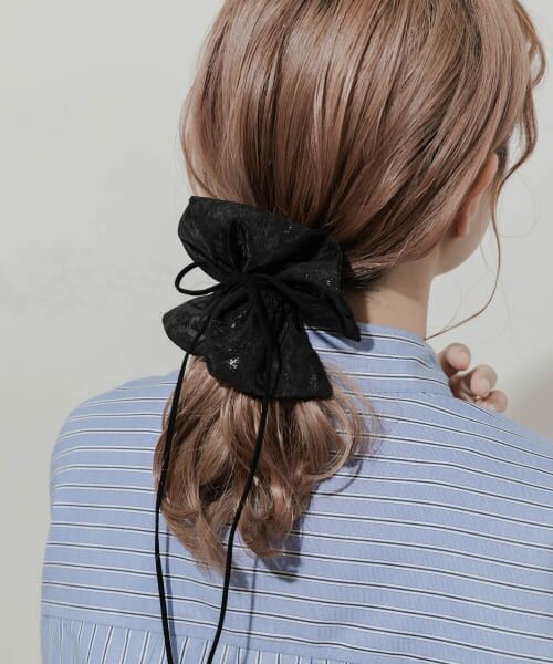 ＊＊SMELLY / スメリー カチューシャ・カチューム・その他 | メタリックシフォンヘアカフセット（BLK2）