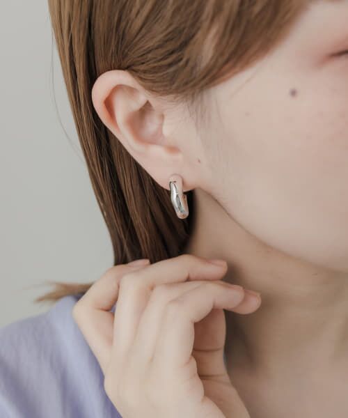 セール】 ニュアンスワイドフープイヤリング （ピアス