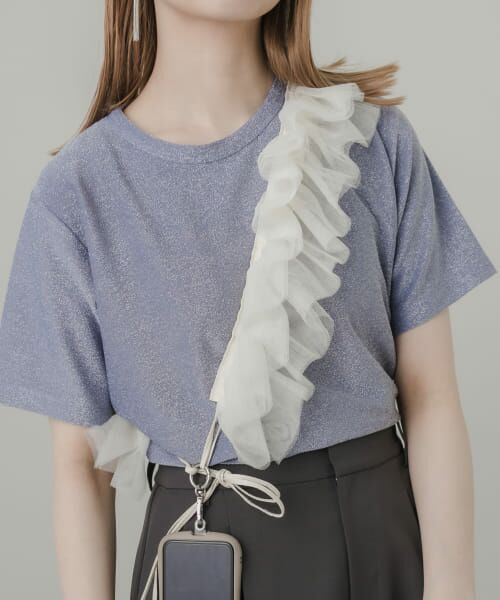 ＊＊SMELLY / スメリー モバイルケース | チュールフリルスマホショルダー（IVO）