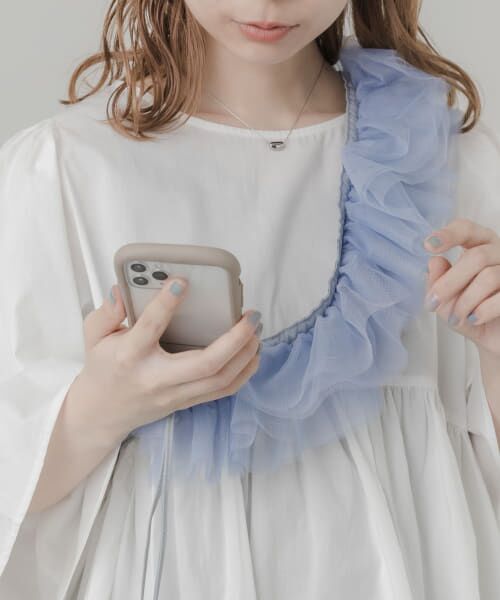 ＊＊SMELLY / スメリー モバイルケース | チュールフリルスマホショルダー（L.BLU）