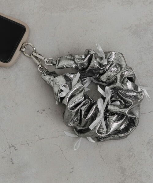 ＊＊SMELLY / スメリー モバイルケース | リボンシュシュハンドルストラップ（SLV）