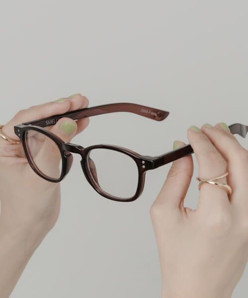 ＊＊SMELLY / スメリー サングラス・メガネ | ウェリントンフレームダテメガネ（BRN）