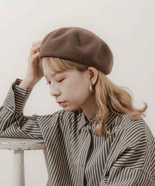 ＊＊SMELLY / スメリー ハンチング・キャスケット・ベレー帽 | シンプルバスクベレー（BRN）