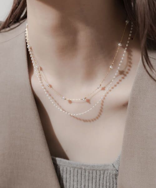 ＊＊SMELLY / スメリー ネックレス・ペンダント・チョーカー | パール2セットネックレス（GLD/IVO）