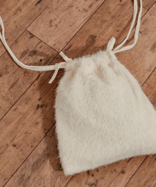 ＊＊SMELLY / スメリー ショルダーバッグ | フリンジリボンキンチャクバッグ（IVO）