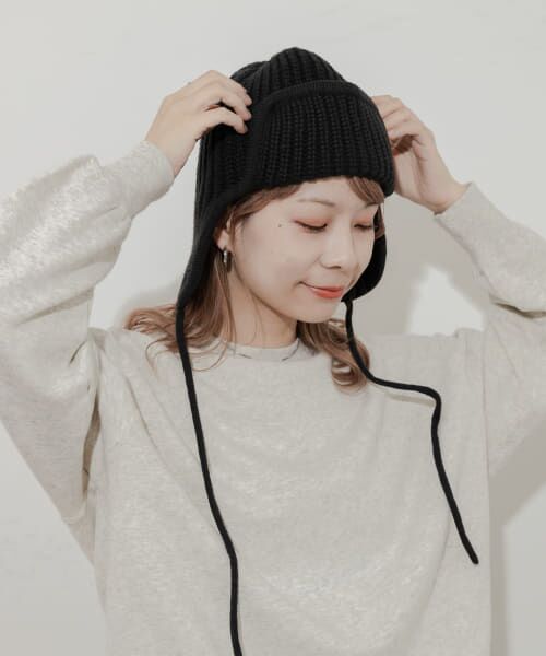 セール】 リブニットフライトキャップ （ニットキャップ