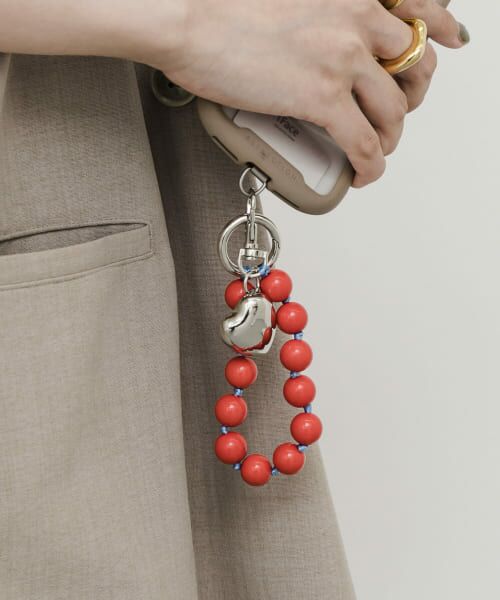 ＊＊SMELLY / スメリー キーホルダー・ストラップ | カラーボールミニミラーキーチェーン（RED）