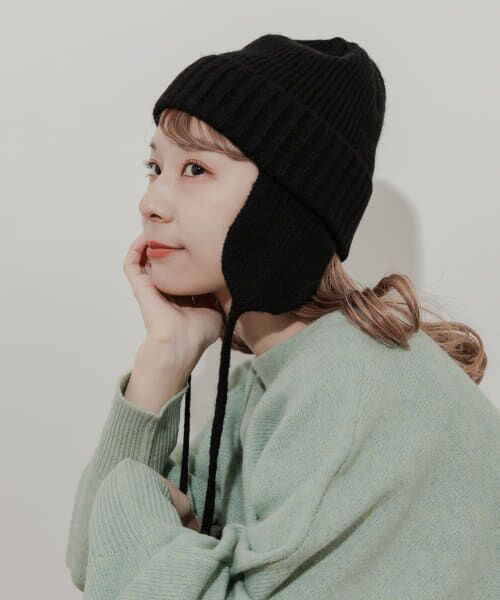 ＊＊SMELLY / スメリー ニットキャップ | イヤーニットキャップ（BLK）