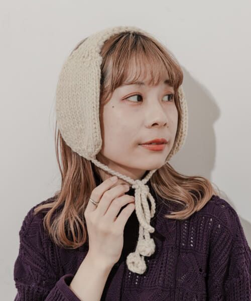 ＊＊SMELLY / スメリー ネックウォーマー・イヤーマフ | ニットイヤーマフ（IVO）