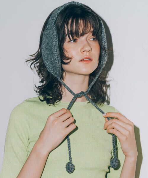 ＊＊SMELLY / スメリー ネックウォーマー・イヤーマフ | ニットイヤーマフ（GRY）