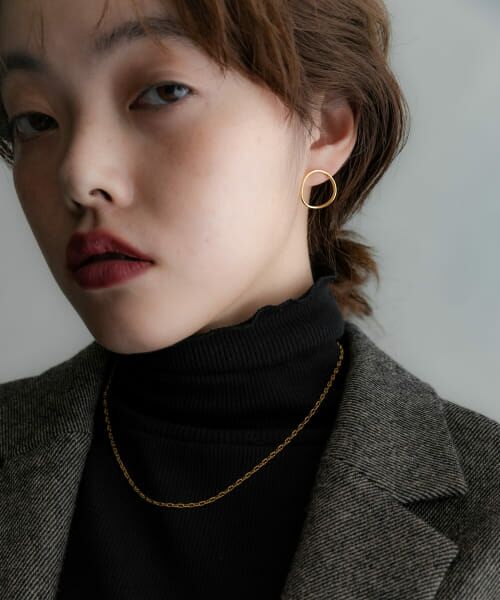 so' curved circle pierce （ピアス・イヤリング）｜＊＊SMELLY