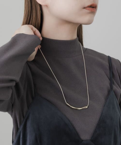 ＊＊SMELLY / スメリー ネックレス・ペンダント・チョーカー | ニュアンスカーブコードネックレス（BEG）