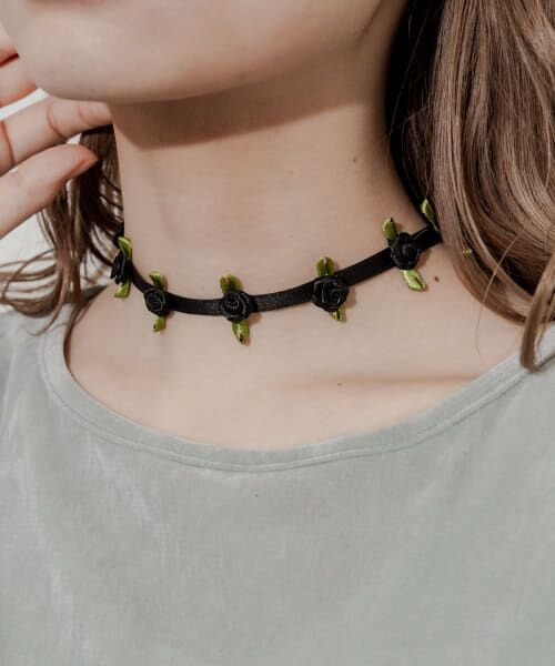 SCELY TOKYO セリー ネックレス チョーカー DX1378 Two-Tone Stainless Steel Choker Necklace｜シルバー