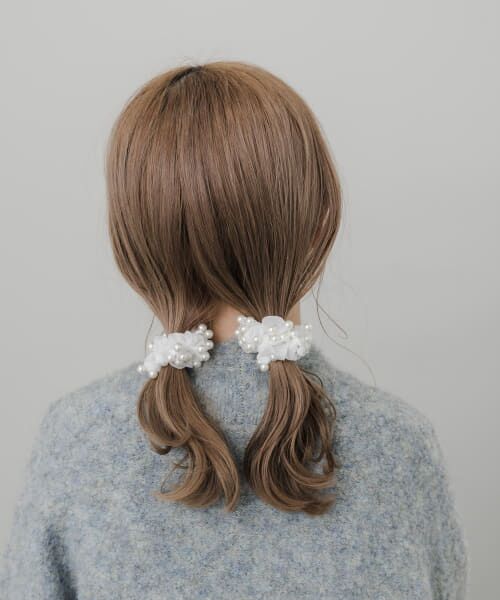 ミニブタ☆ヘアゴム☆プチジャム、サニー セール】 ニットリボンヘアカフセット （ヘアゴム・シュシュ