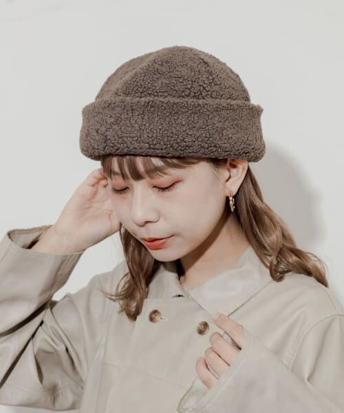 ＊＊SMELLY / スメリー ニットキャップ | ボアロールワッチ（MOC）