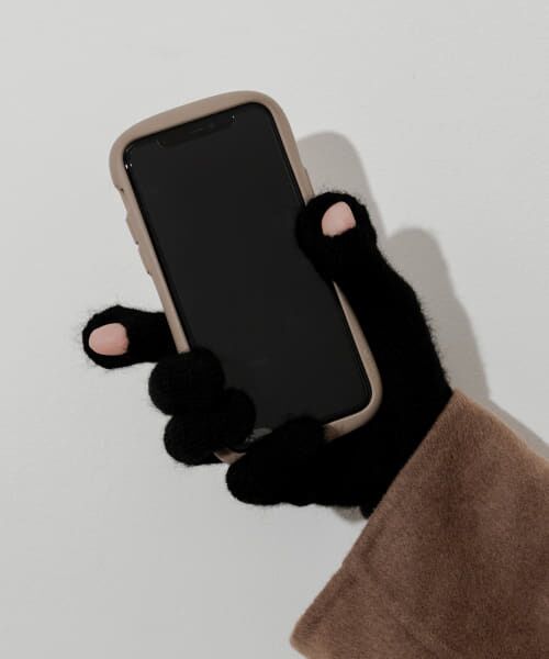 ＊＊SMELLY / スメリー 手袋 | スリットホールタッチグローブ（BLK）