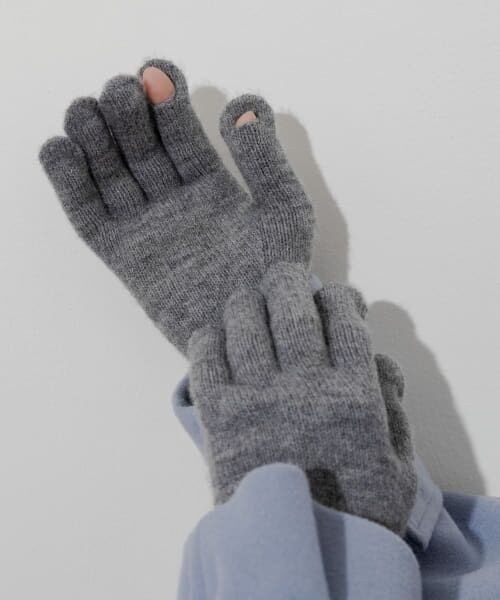 ＊＊SMELLY / スメリー 手袋 | スリットホールタッチグローブ（GRY）