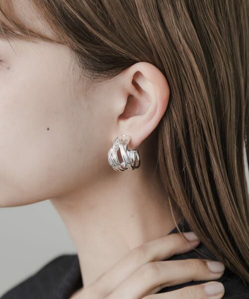 ＊＊SMELLY / スメリー ピアス・イヤリング | メタルラインビッグイヤリング（SLV）