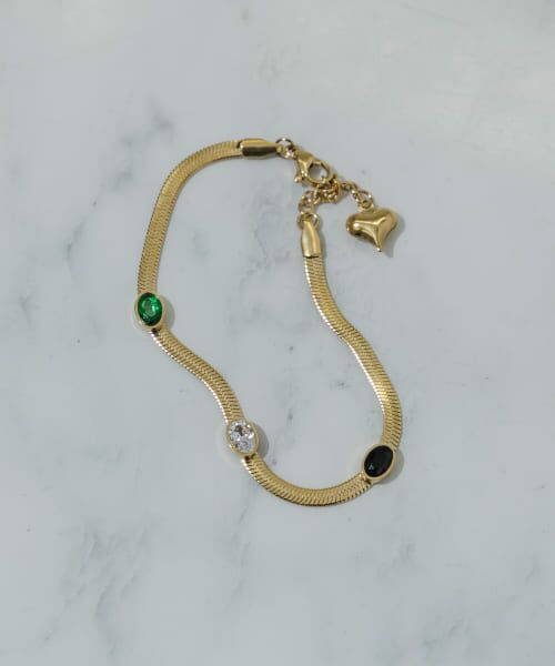 ＊＊SMELLY / スメリー ブレスレット・バングル | ステンレスストーンスネークブレスレット（GLD）