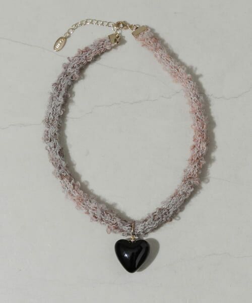 ＊＊SMELLY / スメリー ネックレス・ペンダント・チョーカー | ハートトップニットコードチョーカーネックレス（BEG）