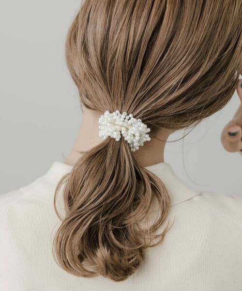 ＊＊SMELLY / スメリー ヘアゴム・シュシュ | ツブツブパールビーズヘアゴム（IVO）