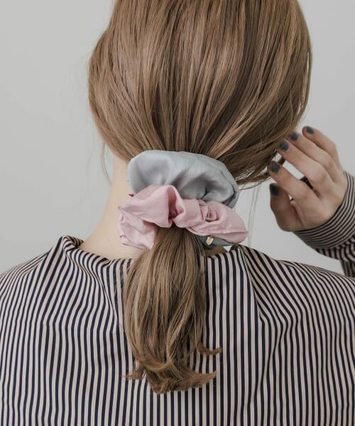 セール】 バイカラーボリュームシュシュ （ヘアゴム・シュシュ