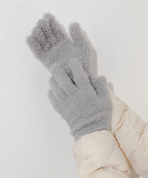＊＊SMELLY / スメリー 手袋 | シャギーニットロンググローブ（L.GRY）