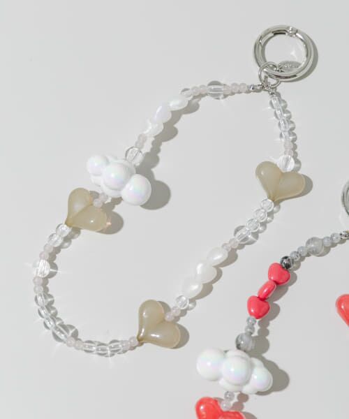 ＊＊SMELLY / スメリー キーホルダー・ストラップ | クラウドハートループキーチェーン（BEG/CLR）