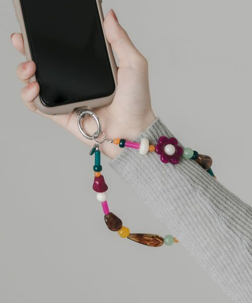 ＊＊SMELLY / スメリー キーホルダー・ストラップ | カラフルモチーフループキーチェーン（BRN/PPL）