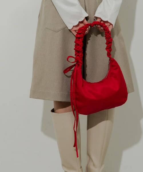 ＊＊SMELLY / スメリー ハンドバッグ | ギャザーワンハンドルバッグ（RED）