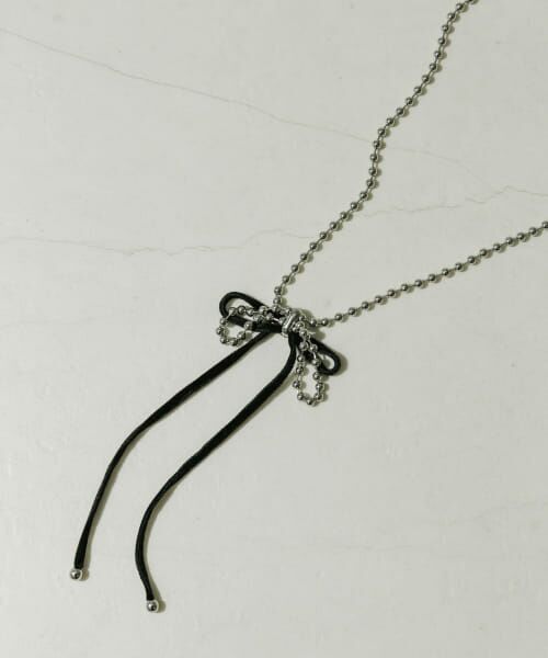 ＊＊SMELLY / スメリー ネックレス・ペンダント・チョーカー | トップリボンボールチェーンネックレス（SLV）