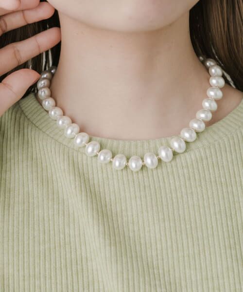＊＊SMELLY / スメリー ネックレス・ペンダント・チョーカー | 『WEB/一部店舗限定』パールボリュームマンテルネックレス（IVO）