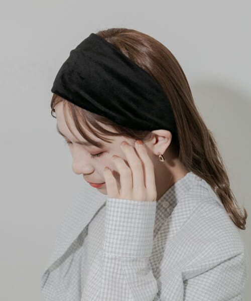 ＊＊SMELLY / スメリー カチューシャ・カチューム・その他 | ベロアヘアバンド（BLK）