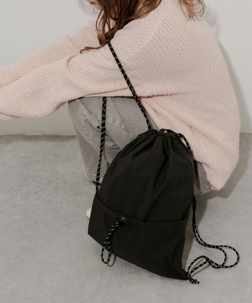 ＊＊SMELLY / スメリー リュック・バックパック | ドロストポケットナップサック（BLK）