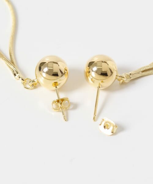 セール】 ボールチェーンフープピアス （ピアス・イヤリング