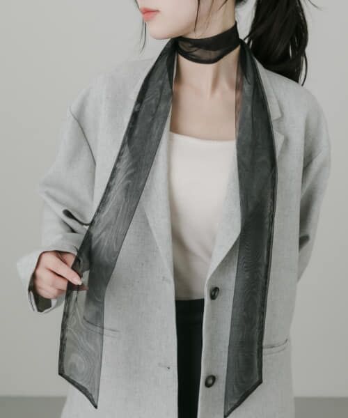 ＊＊SMELLY / スメリー ネックレス・ペンダント・チョーカー | シアーリボンチョーカー（BLK）