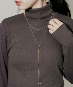 ボールスライドメタルチェーン2セットネックレス