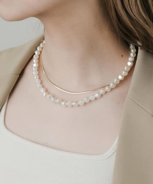 ＊＊SMELLY / スメリー ネックレス・ペンダント・チョーカー | パールスネークチェーン2セットネックレス（IVO/GLD）