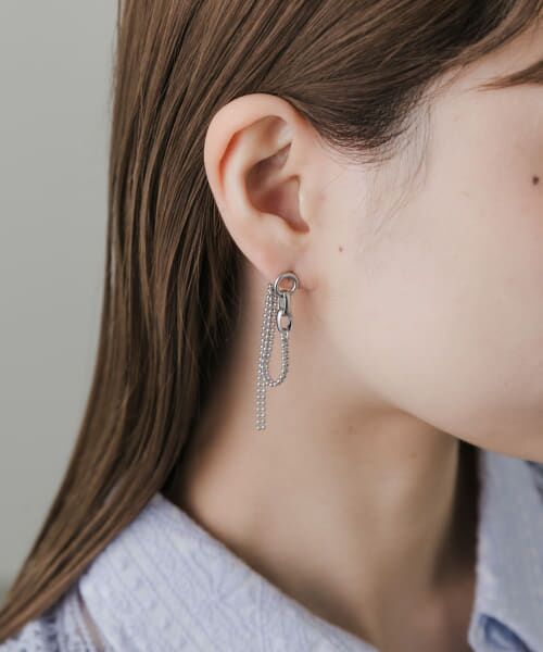セール】 ニュアンスメタルボールチェーンピアス （ピアス