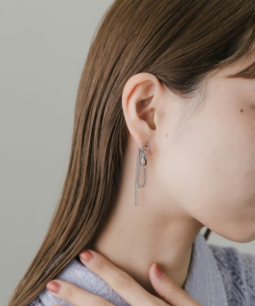 セール】 ニュアンスメタルボールチェーンピアス （ピアス