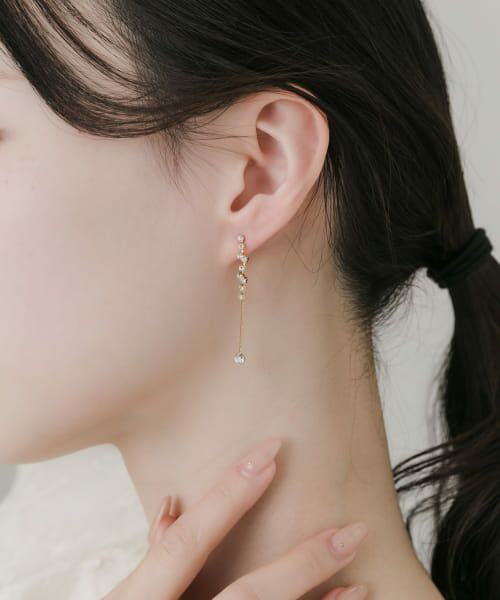 セール】 ビジュードロップピアス （ピアス・イヤリング