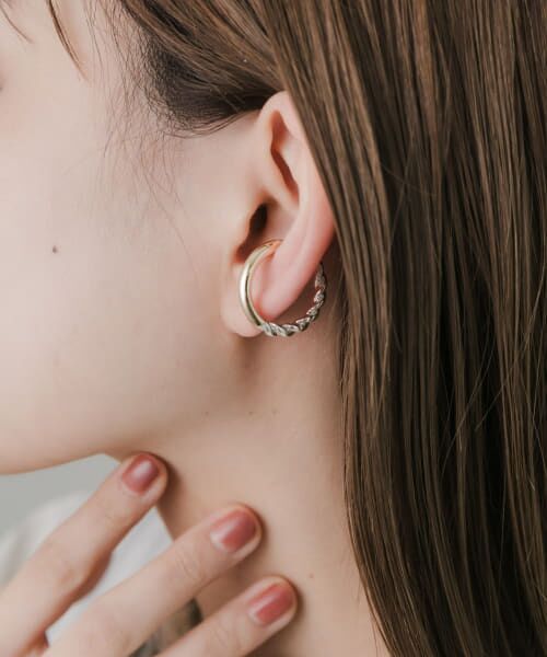 ＊＊SMELLY / スメリー ピアス・イヤリング | コンビメッキキリカエリングイヤカフ（SLV/GLD）