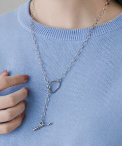 ステンレスマンテルチェーンネックレス