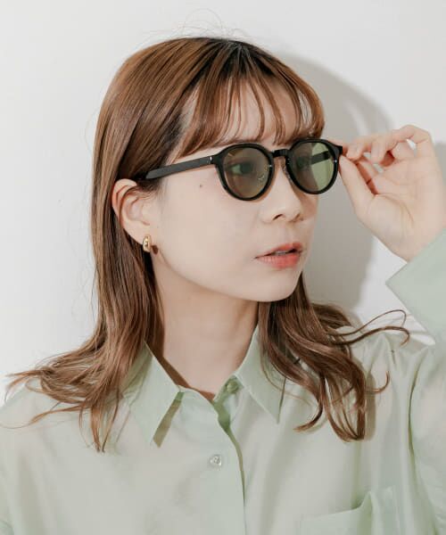 ＊＊SMELLY / スメリー サングラス・メガネ | ボストンシェイプサングラス（BLK/OLV）
