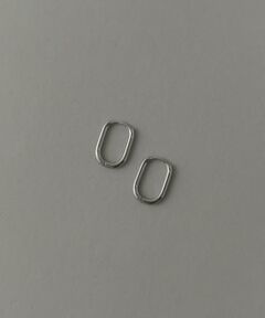 ステンレスオーバルワンタッチフープピアス