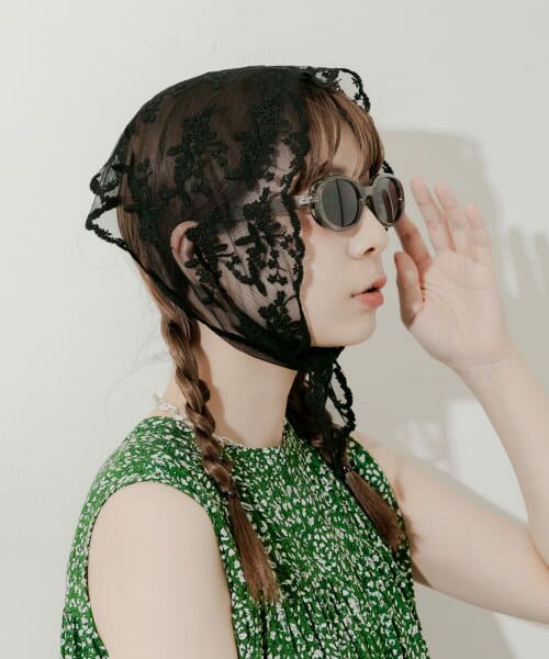 ＊＊SMELLY / スメリー バンダナ・スカーフ | レーススカーフ（BLK）