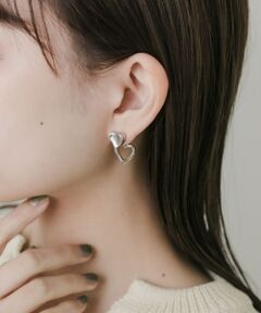 ニュアンスハートメタルピアス