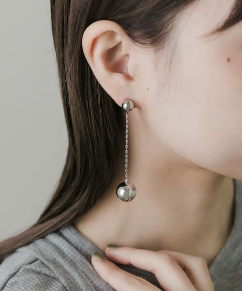 ＊＊SMELLY / スメリー ピアス・イヤリング | メタルボールスウェイロングピアス（SLV）